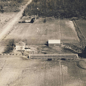 Old arial view of the farm